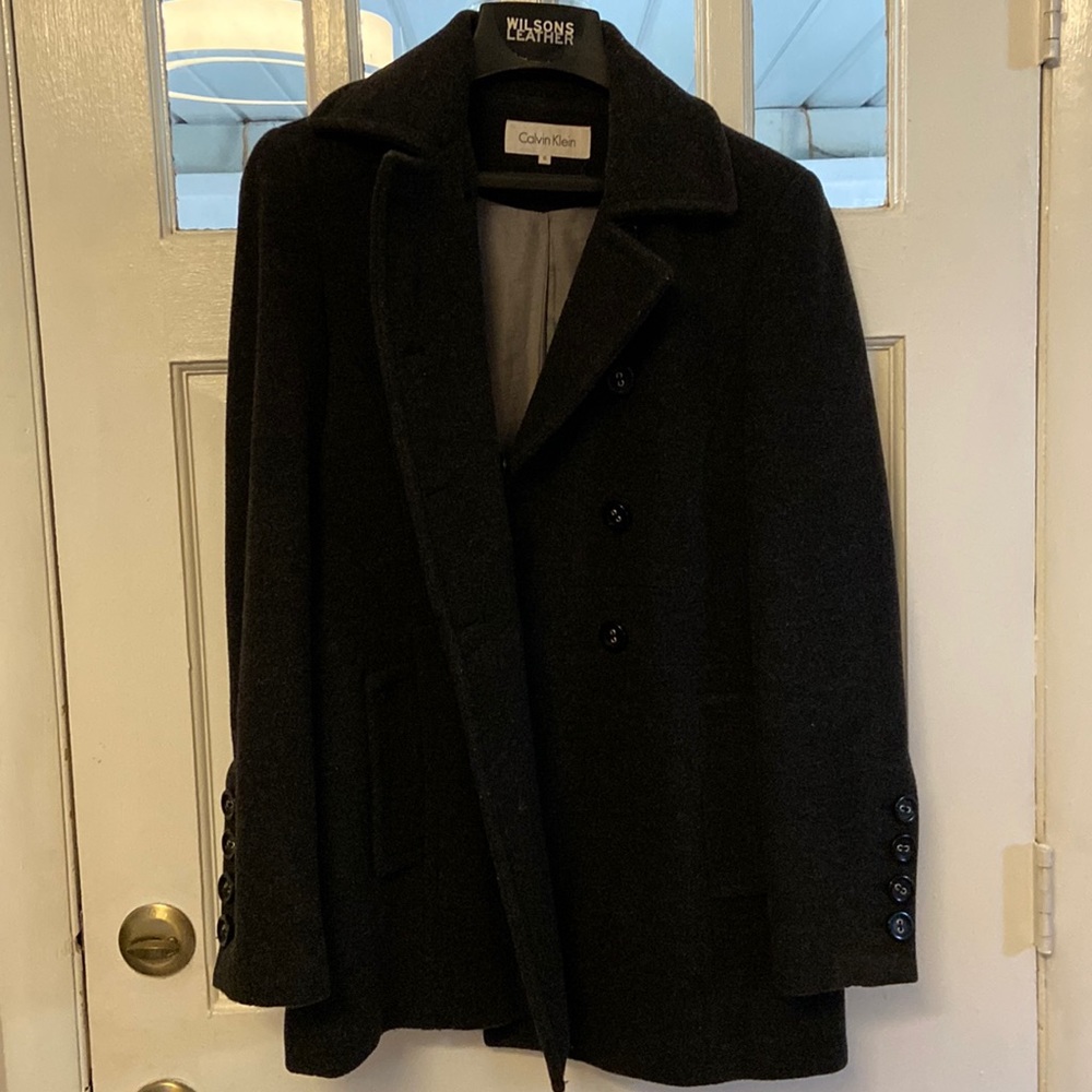 Calvin Klein six 6 wool pea coat.